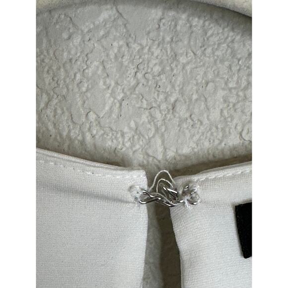 Banana Republic White Halter Bodysuit Sleeveless Stretch Casual Layering XS - Picture 4 of 9